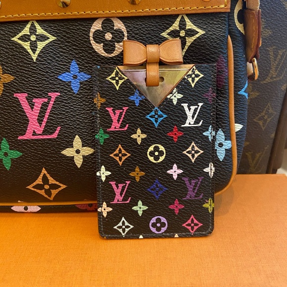 LOUIS VUITTON Murakami Multicolor Monogram Pattern Mirror Bag Accessory - Picture 1 of 8